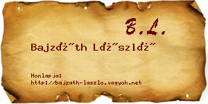 Bajzáth László névjegykártya
